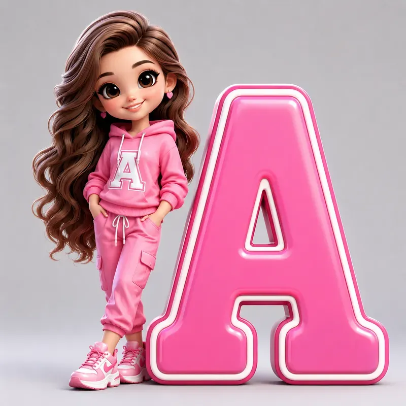 3D Cartoon Alphabet Tshirt Kits