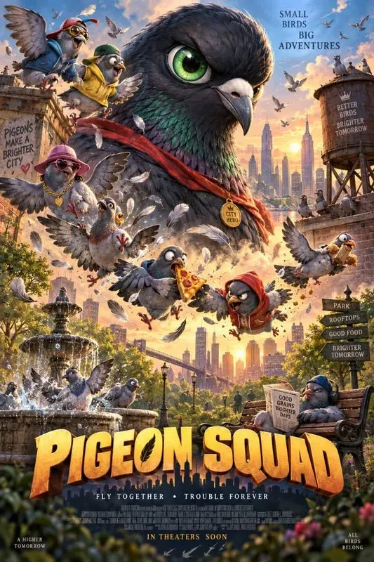 Pigeon City Adventure Posters