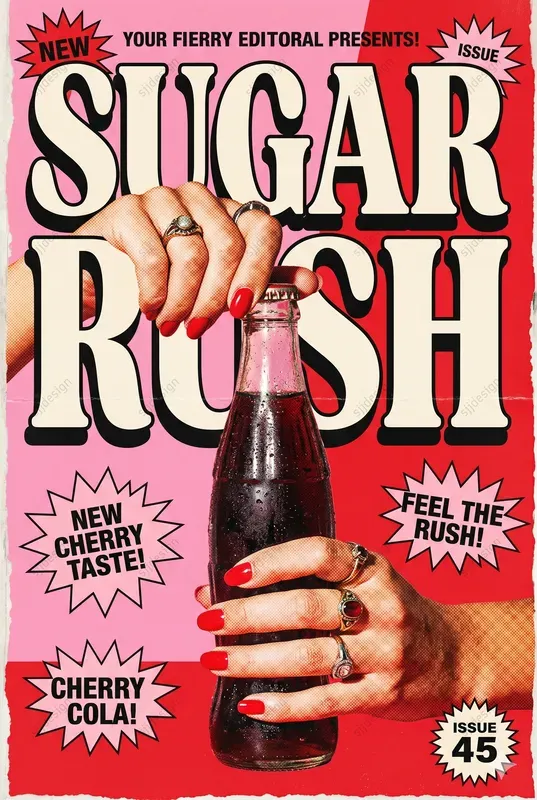 90s Magazine Ad Poster Style