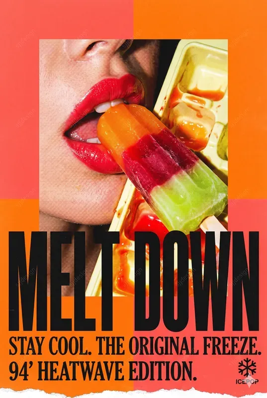 90s Magazine Ad Poster Style
