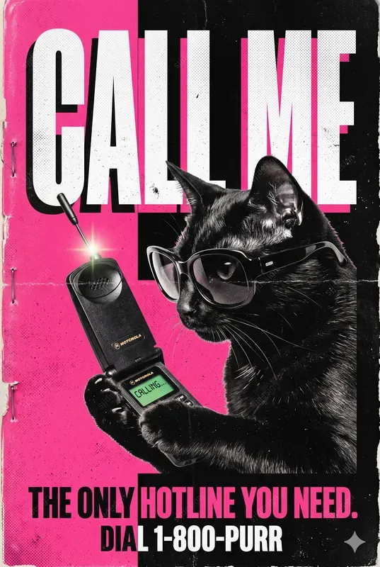 90s Magazine Ad Poster Style
