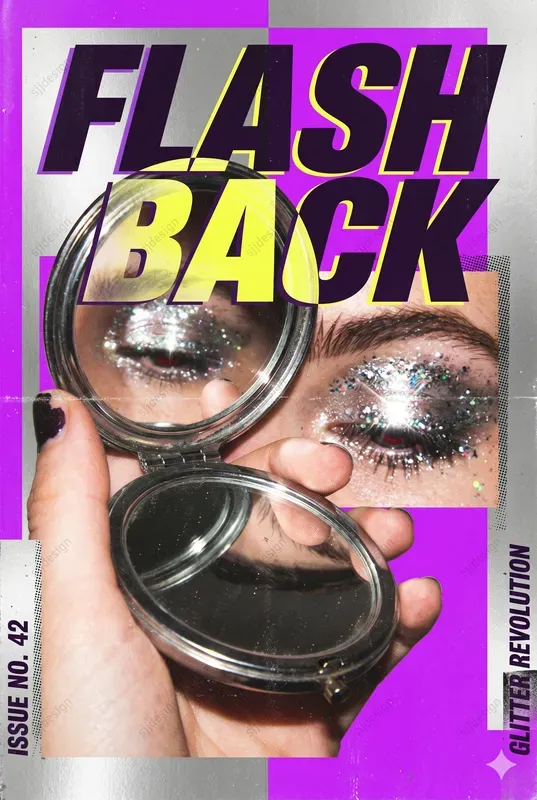 90s Magazine Ad Poster Style