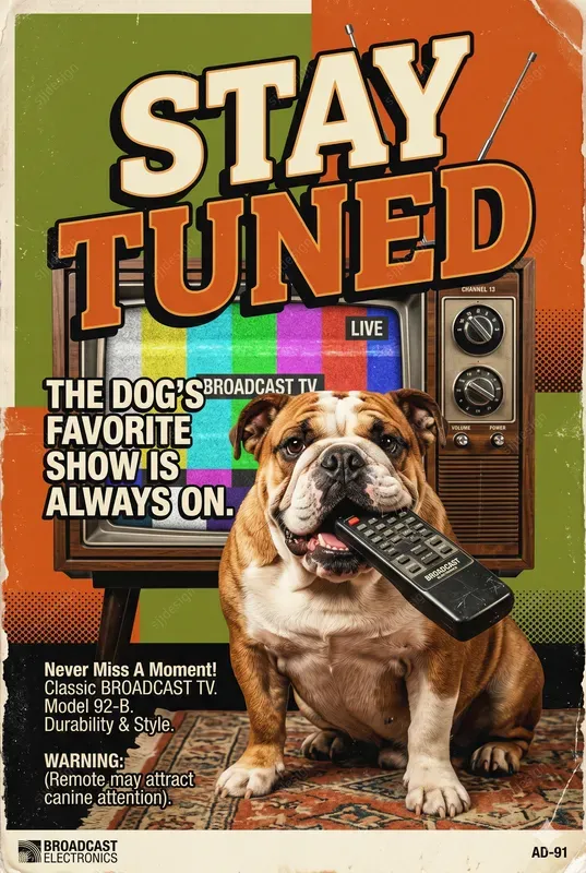 90s Magazine Ad Poster Style