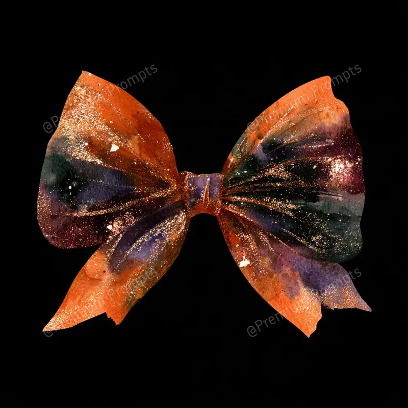 Shimmering Halloween Watercolor 2D Art