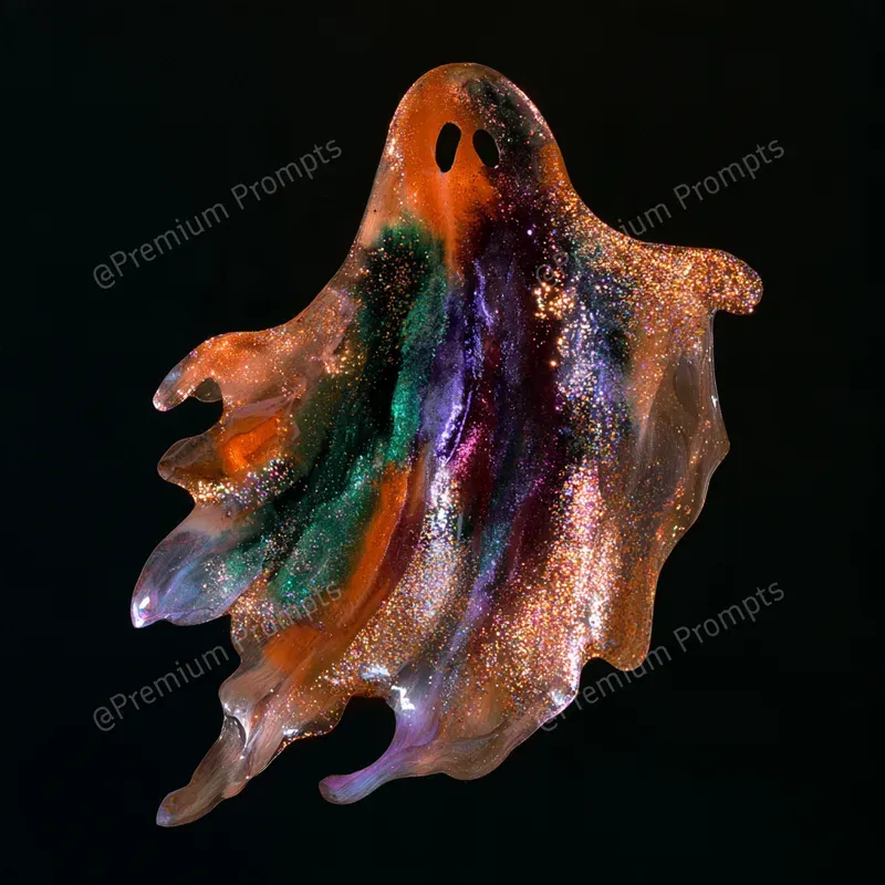Shimmering Halloween Watercolor 2D Art
