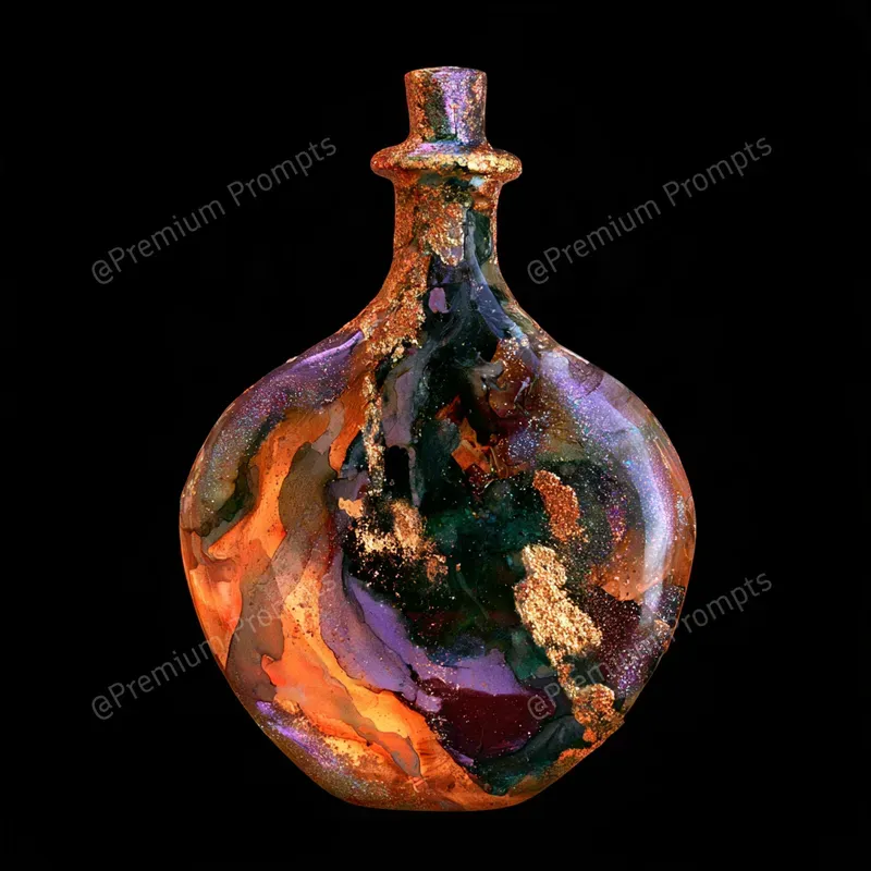 Shimmering Halloween Watercolor 2D Art