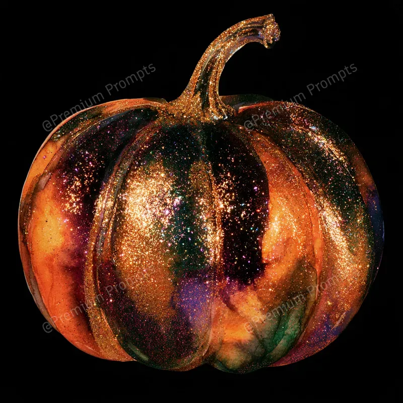 Shimmering Halloween Watercolor 2D Art