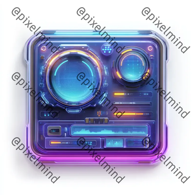 Futuristic UI Icon System Pros
