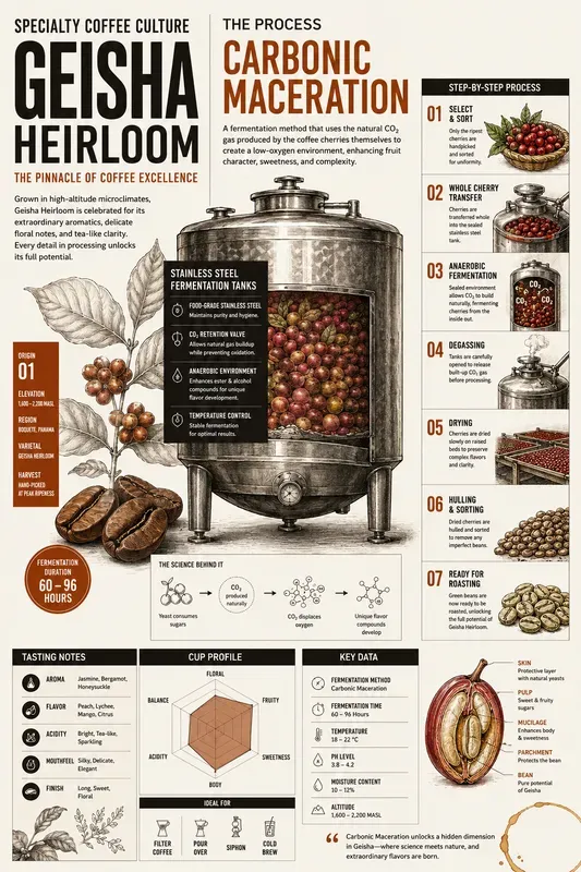 Aesthetic Coffee Process Infographic Art