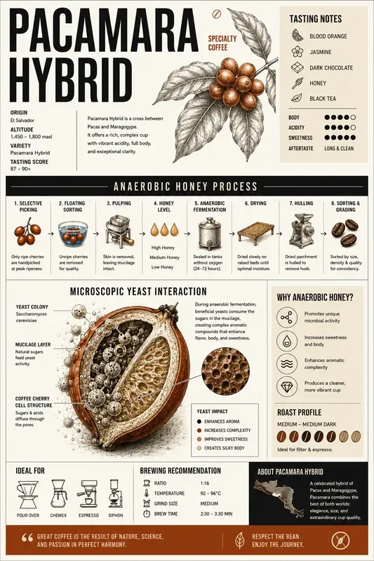 Aesthetic Coffee Process Infographic Art