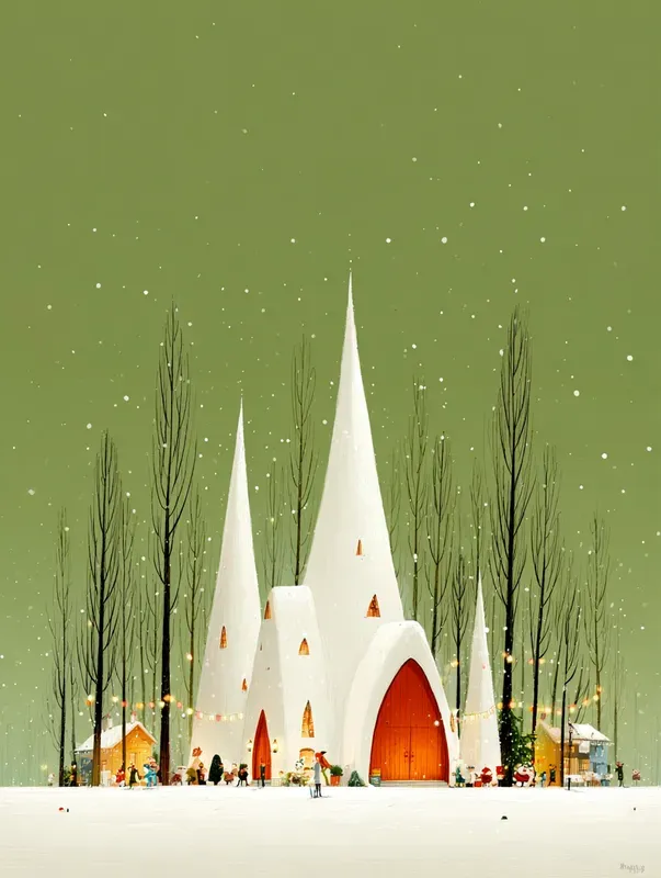 Free Miniature Art Xmas Buildings