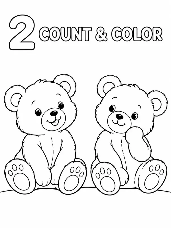 Kids Coloring Page Count And Colors