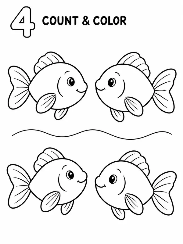 Kids Coloring Page Count And Colors