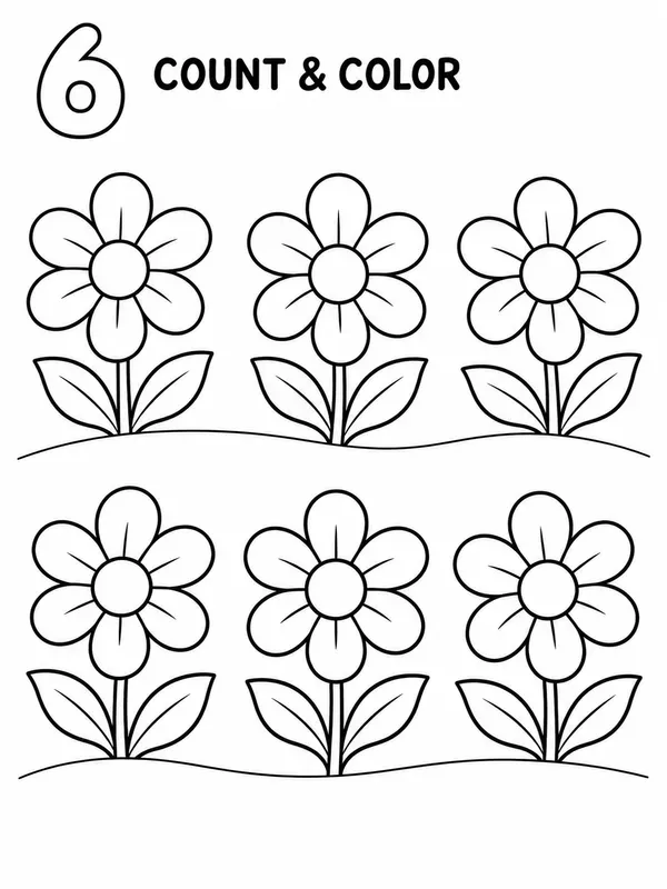 Kids Coloring Page Count And Colors