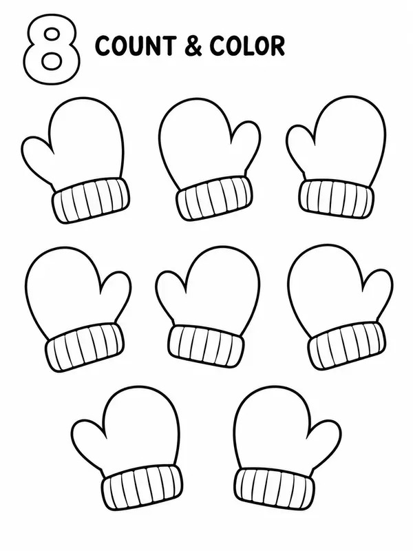 Kids Coloring Page Count And Colors