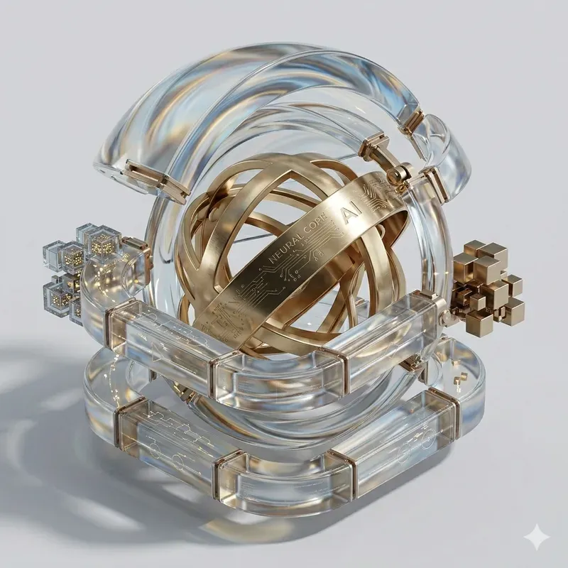 Modular 3D Kinetic UI Hero Assets