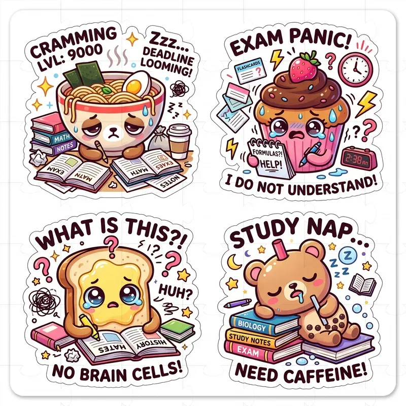 Chaotic Kawaii Food Stickers Packs