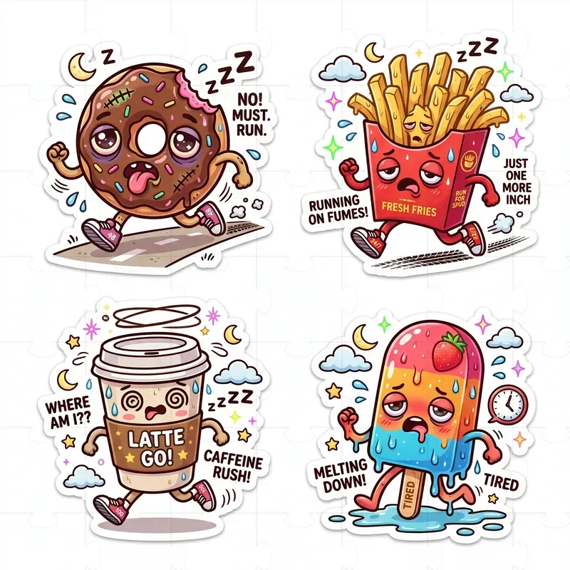 Chaotic Kawaii Food Stickers Packs