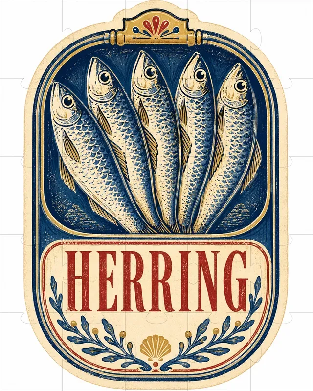 Vintage Seafood Label Stickers