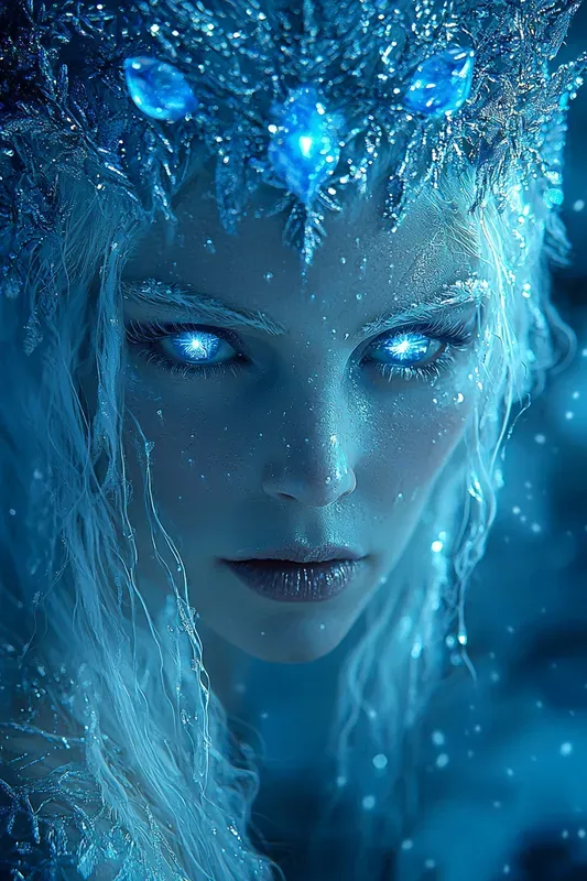 Crystal Ice Witch Portraits Winter Art