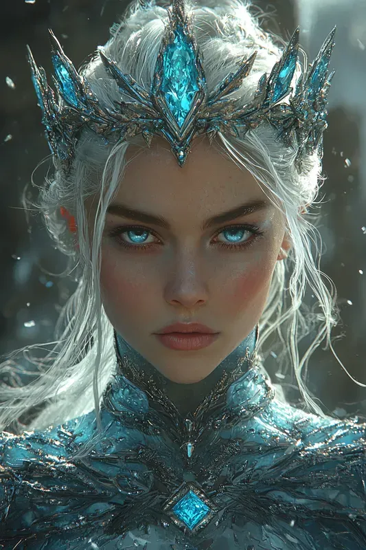 Crystal Ice Witch Portraits Winter Art
