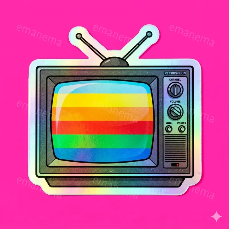 Retro Trippy Style Stickers