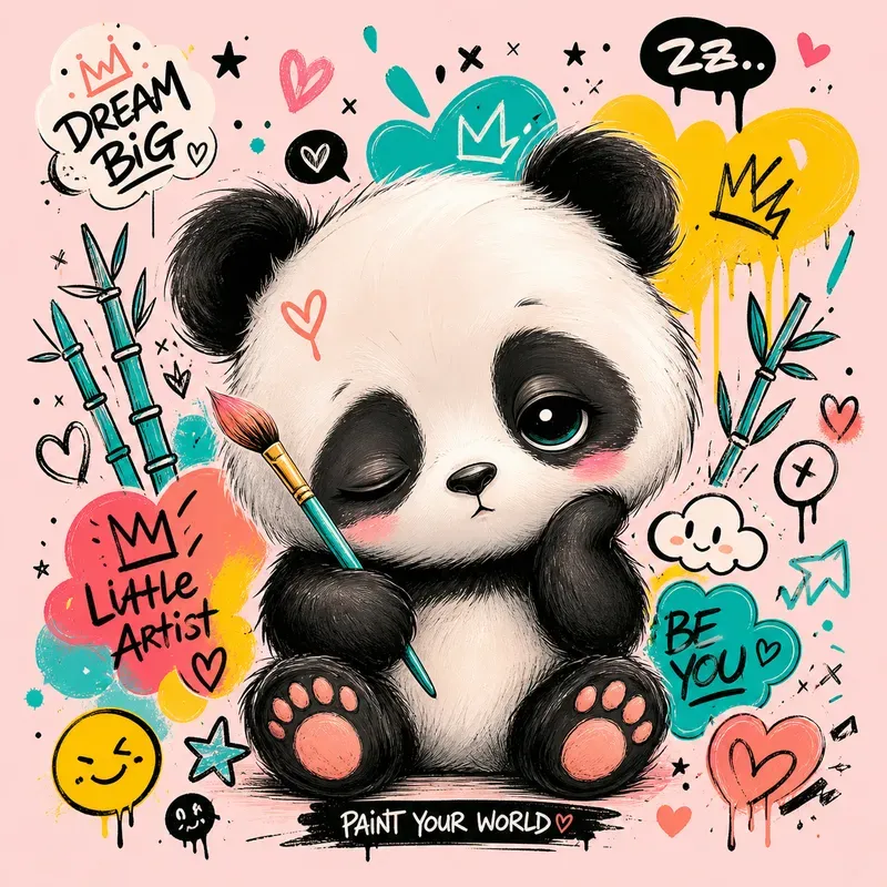 Pink Doodle Animal Dreams