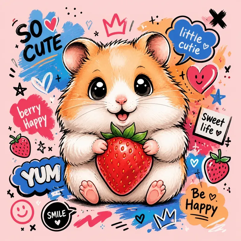 Pink Doodle Animal Dreams