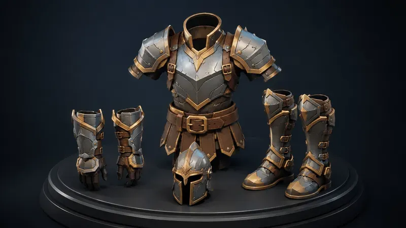 Stylized Knight Armor Weapon Packs