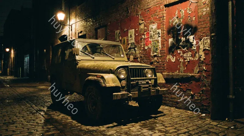 Gritty Retro Noir Collage Art