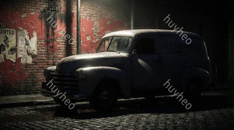 Gritty Retro Noir Collage Art