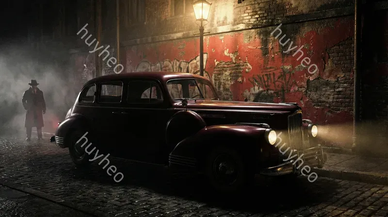 Gritty Retro Noir Collage Art