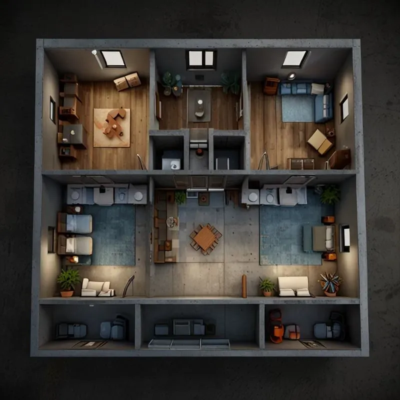 2D Architectural Floor Plan Generator