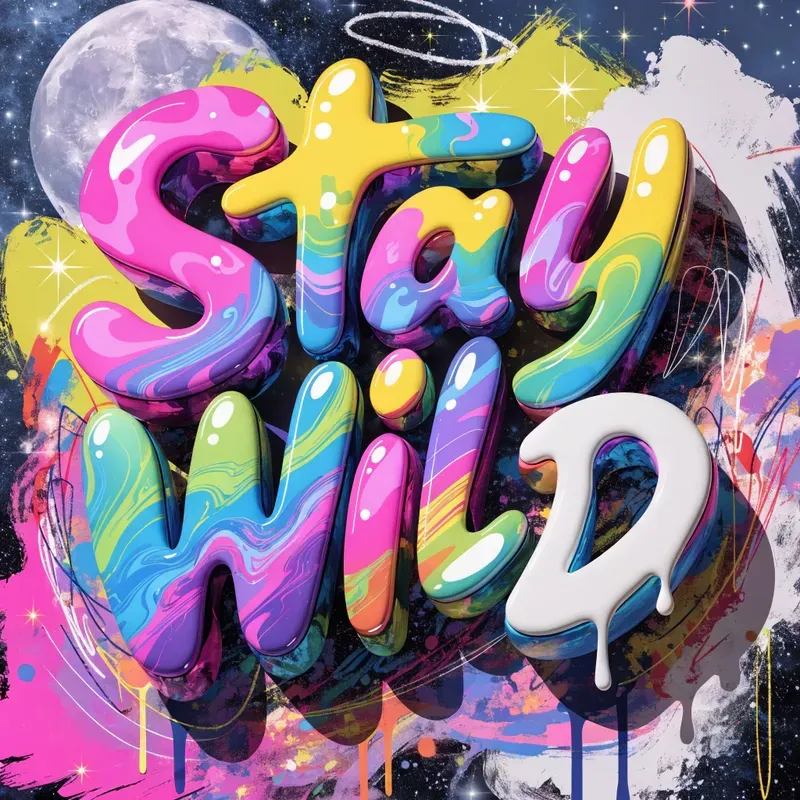 Heartfelt Bubble Typography Playful 3D