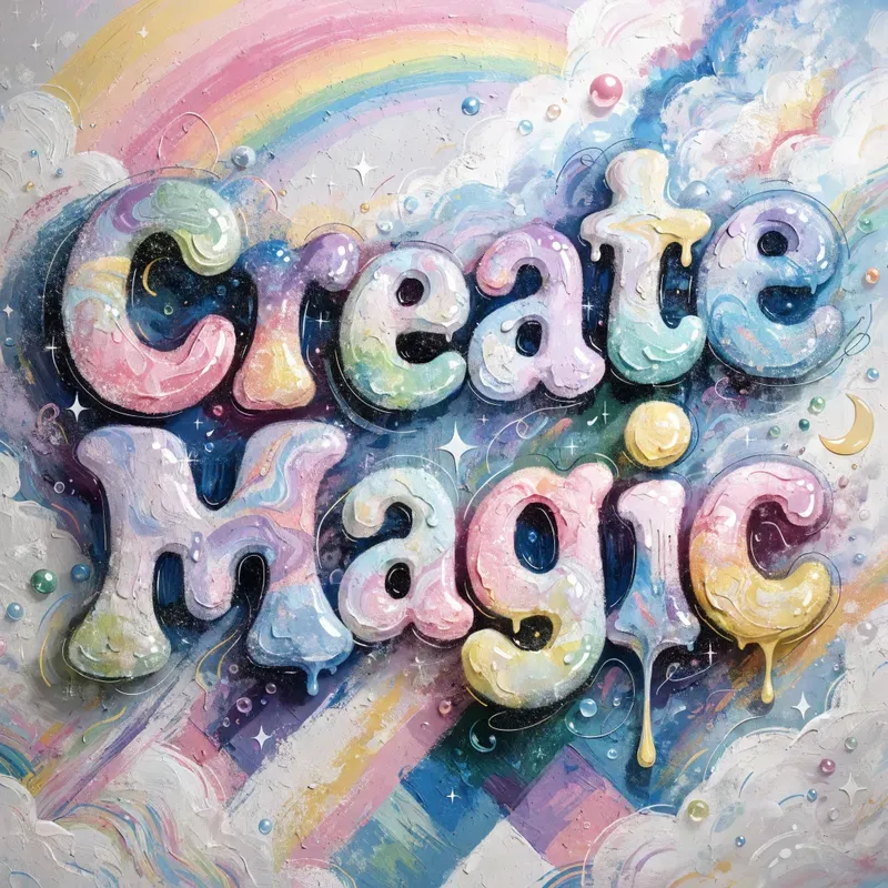Heartfelt Bubble Typography Playful 3D