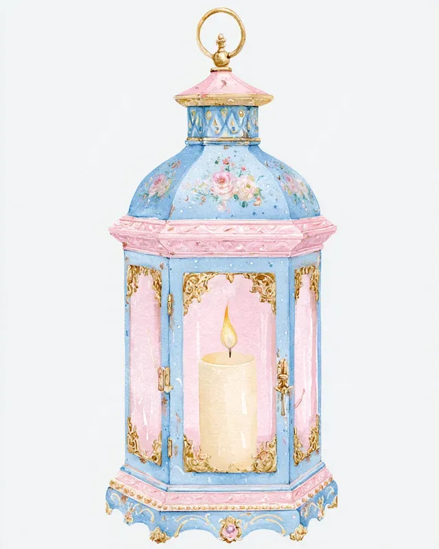 Coastal Cottage Watercolor Clipart