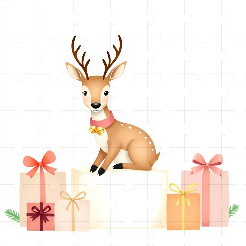 Christmas Minimalist Cute Animal Clipart