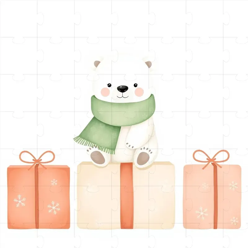 Christmas Minimalist Cute Animal Clipart
