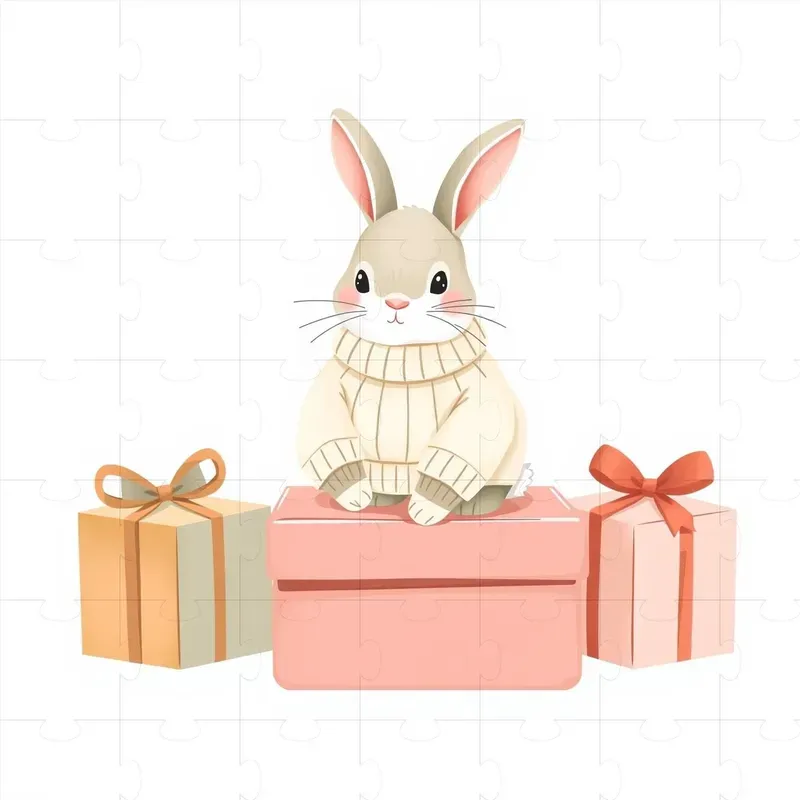 Christmas Minimalist Cute Animal Clipart