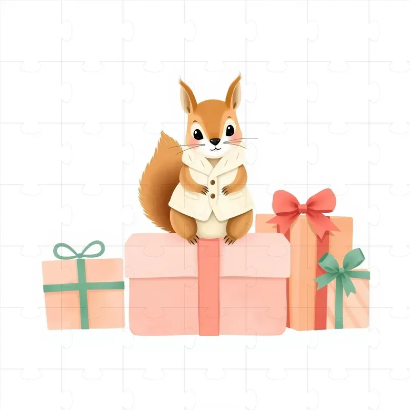 Christmas Minimalist Cute Animal Clipart