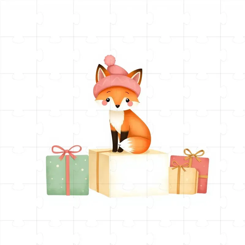 Christmas Minimalist Cute Animal Clipart