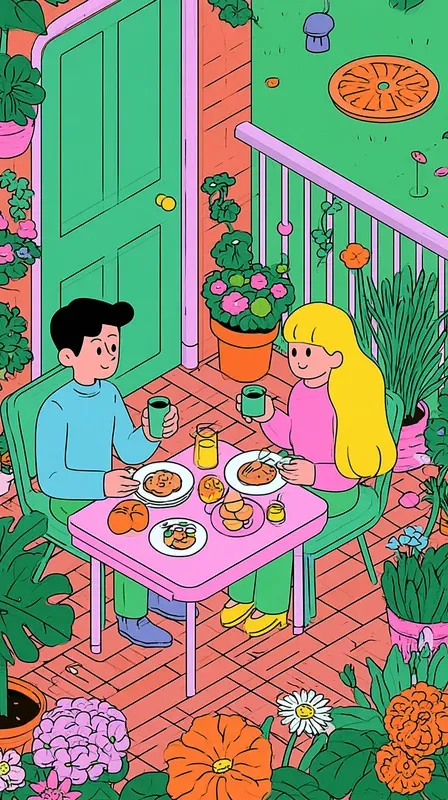 Colorful Retro Storybook Illustrations