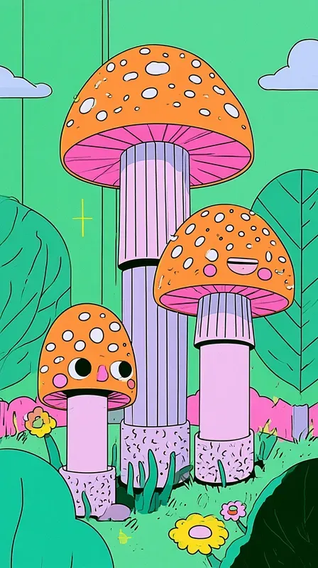 Colorful Retro Storybook Illustrations