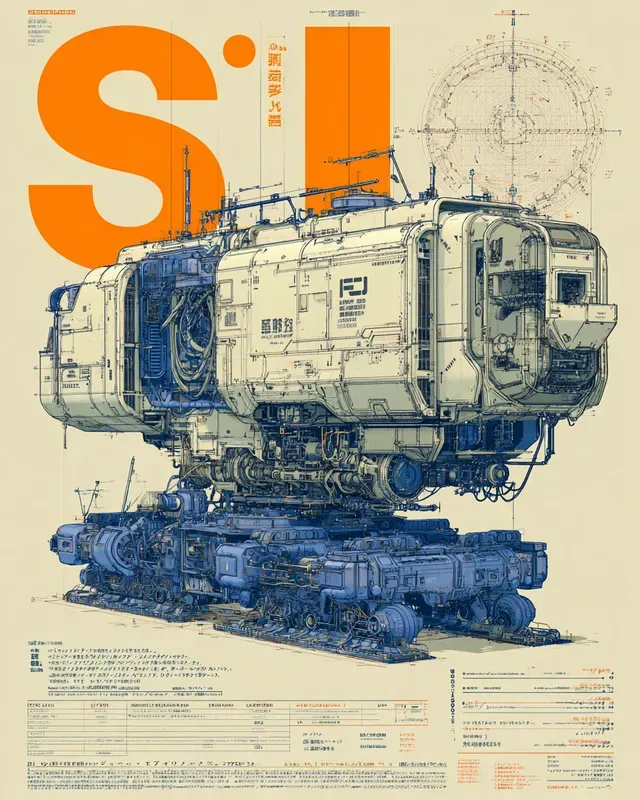 Retro Mecha Editorial Posters