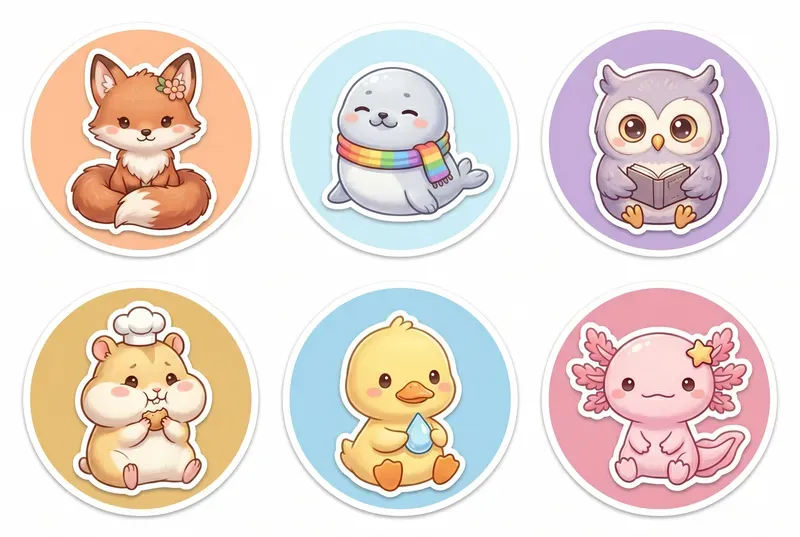 Ultra Soft Kawaii Baby Animal Stickers