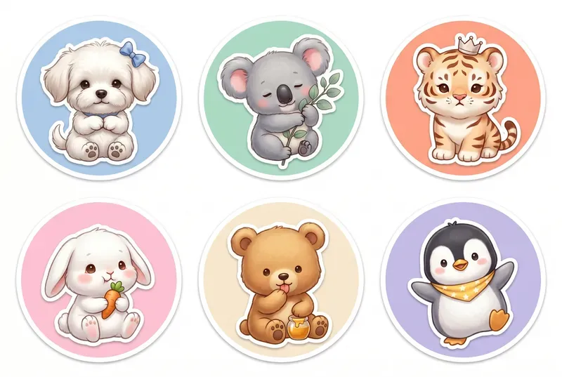 Ultra Soft Kawaii Baby Animal Stickers