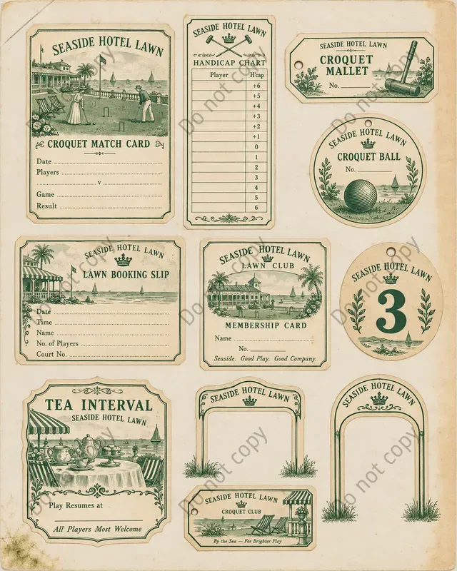 Croquet Lawn Club Ephemera