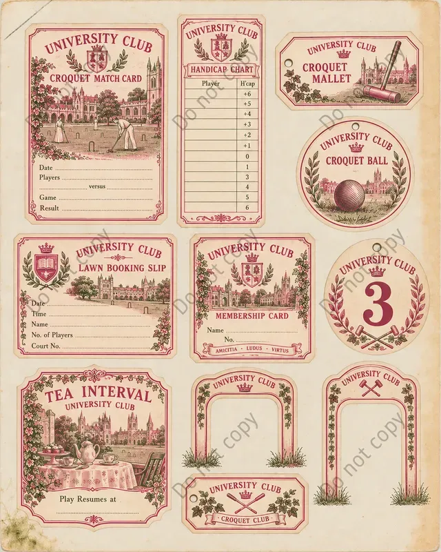 Croquet Lawn Club Ephemera