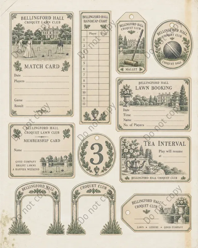 Croquet Lawn Club Ephemera