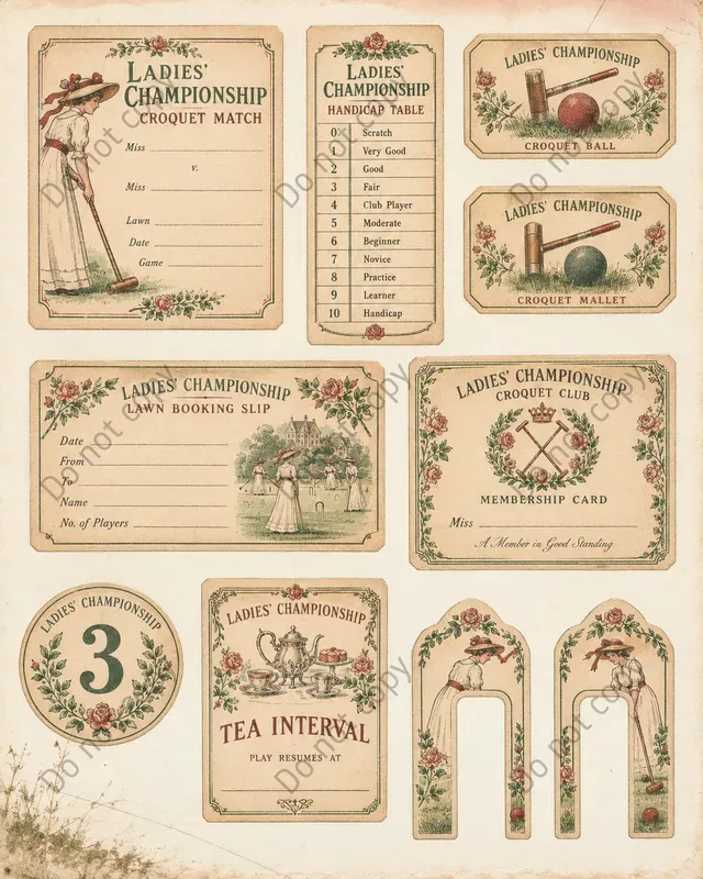 Croquet Lawn Club Ephemera